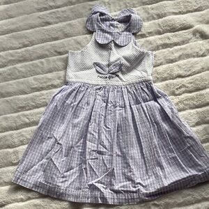 Charming Purple and White Kids Dress